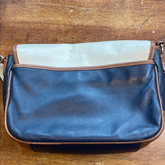 Coach Cream, Blue, and Brown Leather Crossbody Bag - Picture 6 of 16